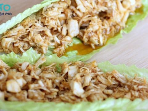 Keto Pulled Chicken Wraps