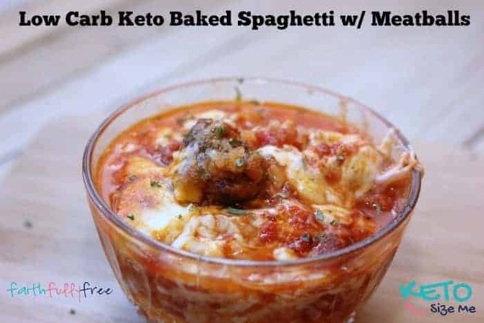 Killer Keto Baked Spaghetti recipe. Low Carb, Gluten Free, High Fat, Kid Friendly, Keto Recipe. Your family will love this LCHF recipe!