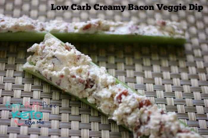 We love this simple two ingredient Keto Creamy Bacon Veggie Dip. Use this dip on your veggies for a low carb high fat moderate protein diet.