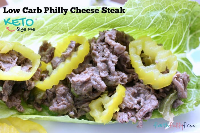 Keto Philly Cheese Steak- I know what you're thinking, and you're WRONG! You can still enjoy cheese steak without the carbs! You it's not about the bun baby! If you are a philly cheese steak lover you don't want to overlook this one! Made with provolone and shaved beef you'll be begging for more! Akins, paleo, lchf, and clean eating friendly! | ketosizeme.com