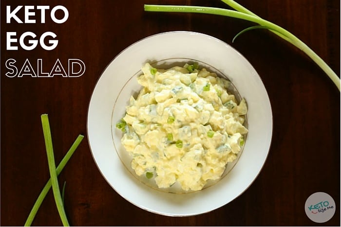 Keto Egg Salad Recipe - This recipe is easy to make and can be made with zero carbs. - Egg salad with peppers, celery, mayo, mustard, and more. | ketosizeme.com