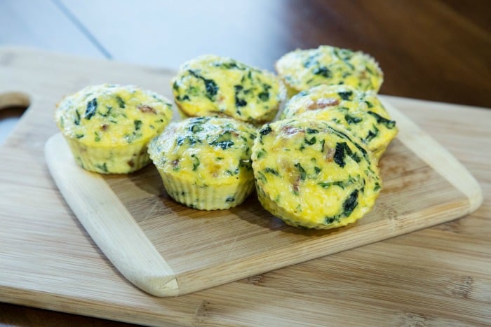 Keto Bacon and Egg Florentine Muffins