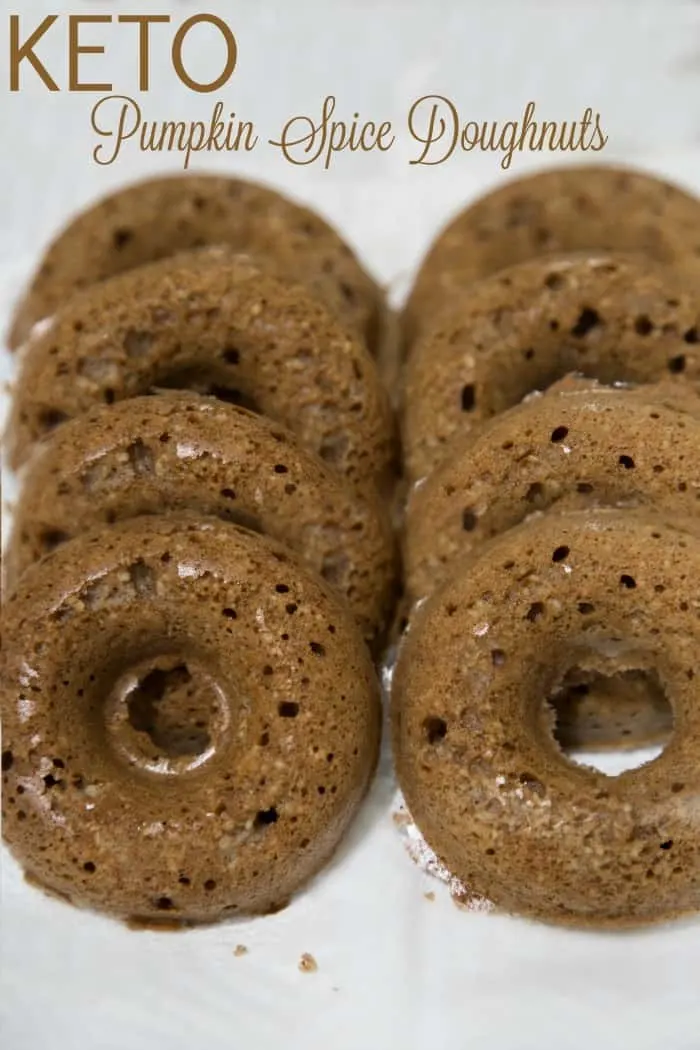 two rows of Pumpkin Spice Doughnuts 