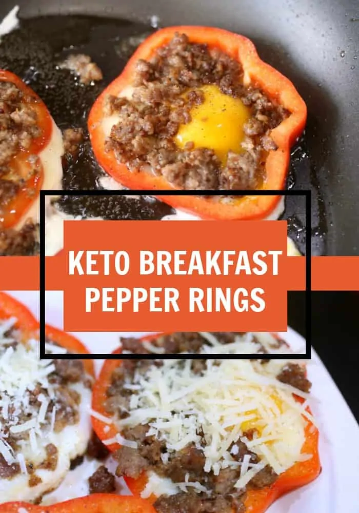 keto breakfast pepper rings text image