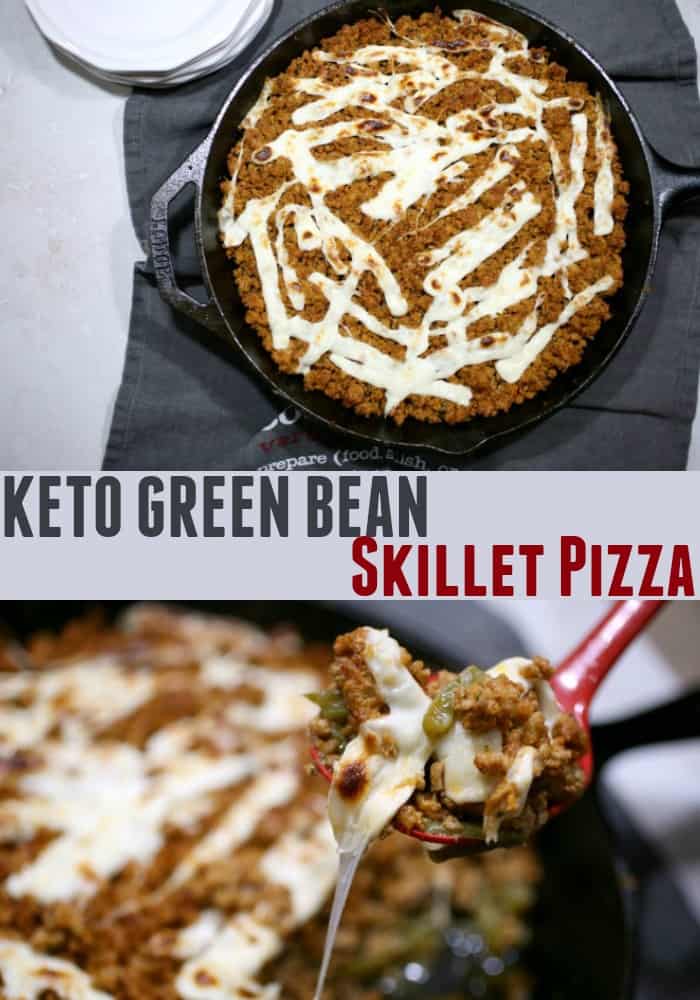 Keto Green Bean Skillet Pizza - Perfect For Keto Family Dinner