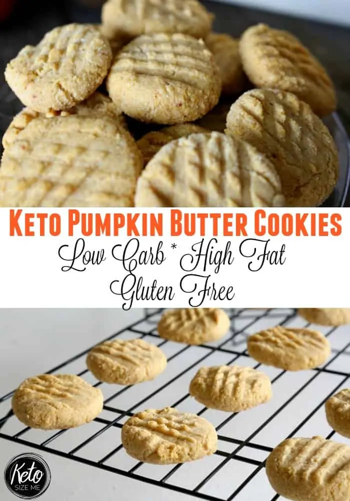 pumpkin butter cookie collage with a plate of cookies and cookies on a wire cooling rack 