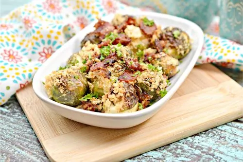 Keto Roasted Bacon Herb Brussels Sprouts
