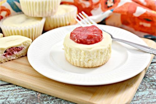 Keto Raspberry Filled Cheesecake Muffins