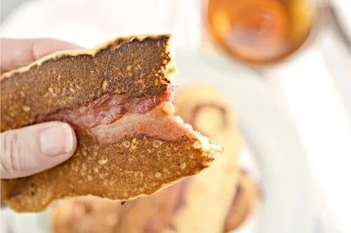 Keto Bacon Stuffed Pancake Strips