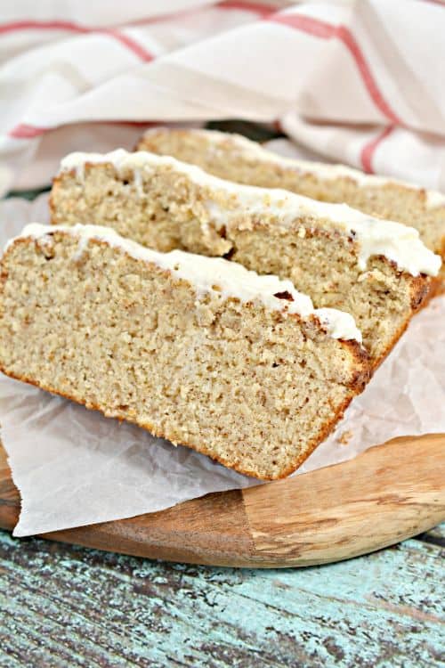 Keto Gingerbread Loaf with Cream Cheese Icing Low-Carb Recipe