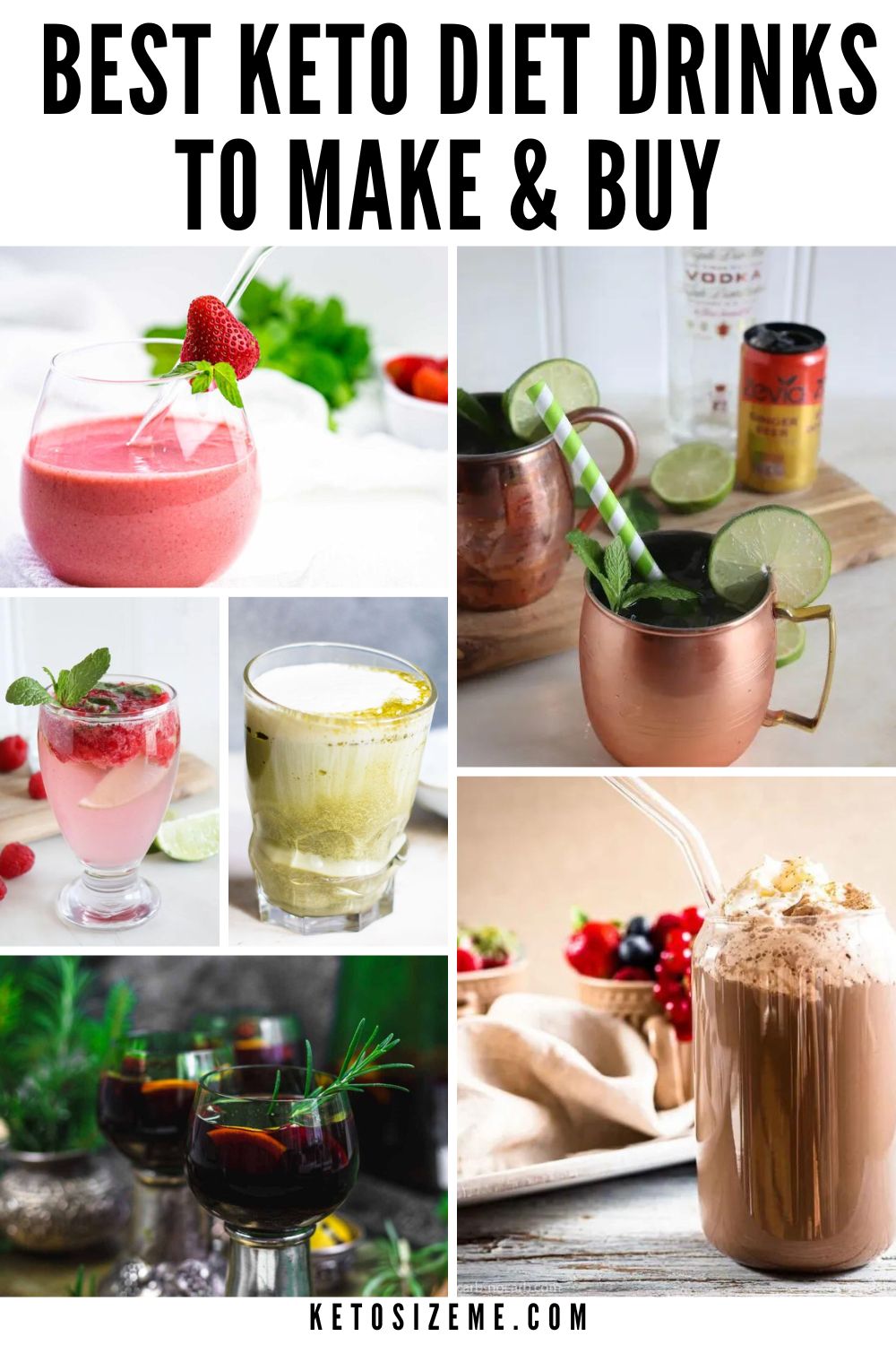 collage of keto drink photos from other blogs 