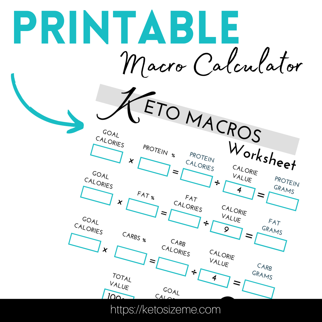 free printable keto macro calculator worksheet
